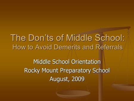 The Don’ts of Middle School: How to Avoid Demerits and Referrals