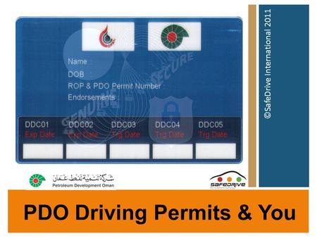 PDO Driving Permits & You