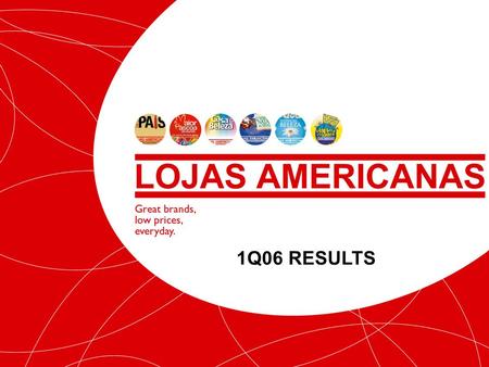 1Q06 RESULTS. 2 Operating Highlights – 1Q06 Profitability (vs. 1Q05) Consolidated EBITDA (R$75.1 million) grew by 12.6% Operating Income (R$55.5 million)