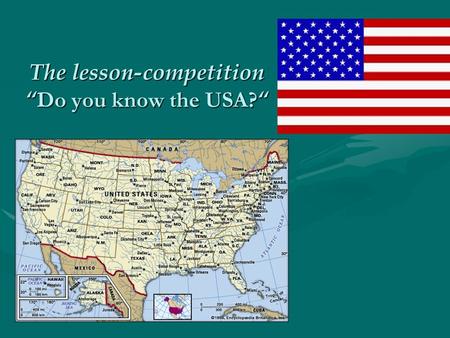 The lesson-competition “Do you know the USA?“