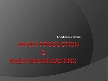 Ann-Marie Gabriel. What a Producer Does… A music producer is a professional who works with recording artists and bands, sound engineers, record labels.