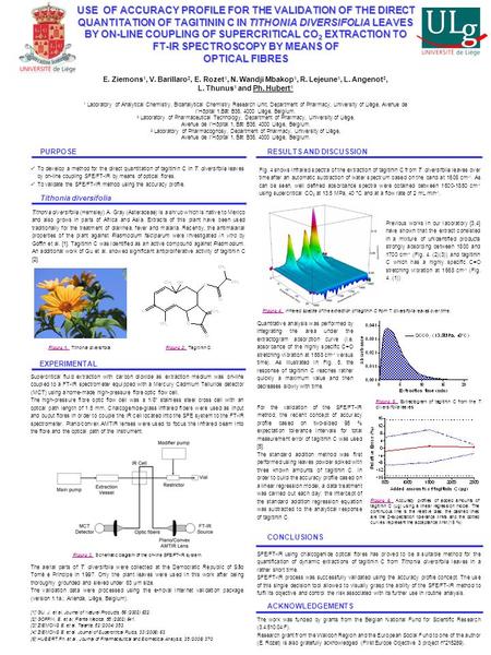 USE OF ACCURACY PROFILE FOR THE VALIDATION OF THE DIRECT QUANTITATION OF TAGITININ C IN TITHONIA DIVERSIFOLIA LEAVES BY ON-LINE COUPLING OF SUPERCRITICAL.