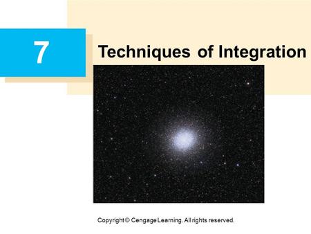 Techniques of Integration