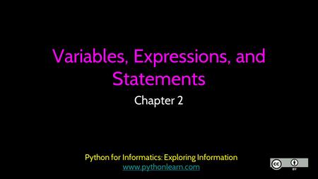 Variables, Expressions, and Statements