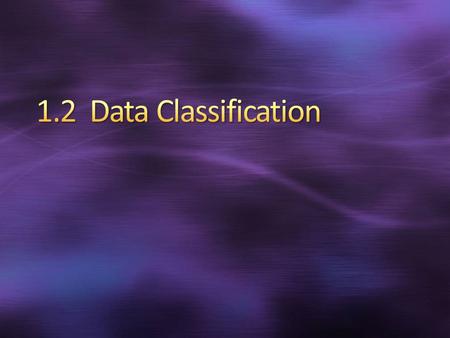 Qualitative Data: consists of attributes, labels or non-numerical entries Examples: Quantitative Data: consists of numerical measurements or counts Examples: