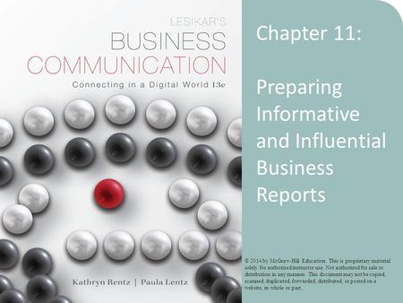 Preparing Informative and Influential Business Reports