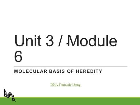 Molecular Basis of Heredity