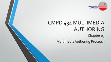 CMPD 434 MULTIMEDIA AUTHORING