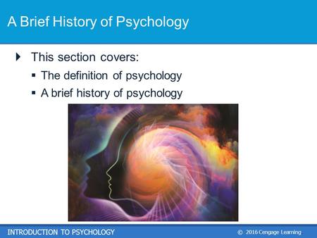 A Brief History of Psychology