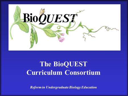 The BioQUEST Curriculum Consortium Reform in Undergraduate Biology Education.