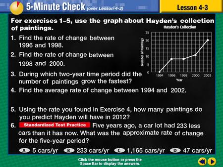 Transparency 3 Click the mouse button or press the Space Bar to display the answers.