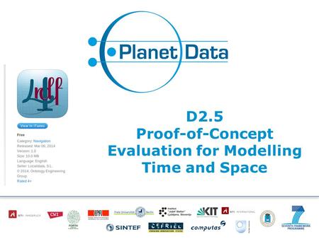 D2.5 Proof-of-Concept Evaluation for Modelling Time and Space.