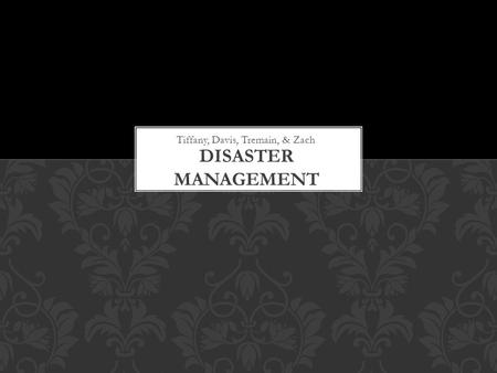 Tiffany, Davis, Tremain, & Zach. The Federal Emergency Management Agency (FEMA) is an agency of the United States Department of Homeland Security, initially.