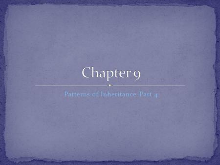 Patterns of Inheritance Part 4. When non-dysjunction happens during meiosis, a chromosome number different from the parents can result. This can affect.