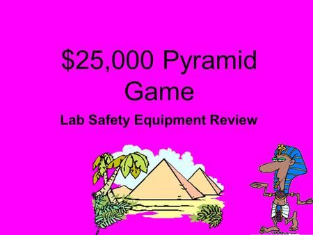 $25,000 Pyramid Game Lab Safety Equipment Review.