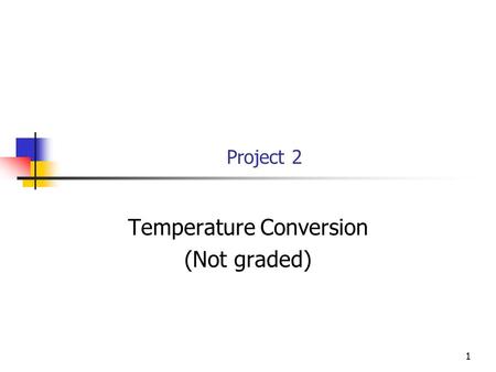 11 Project 2 Temperature Conversion (Not graded).