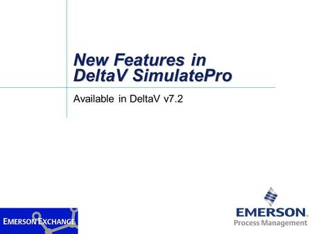 New Features in DeltaV SimulatePro