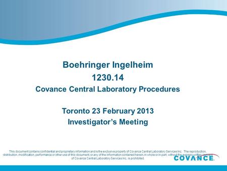 Investigator’s Meeting