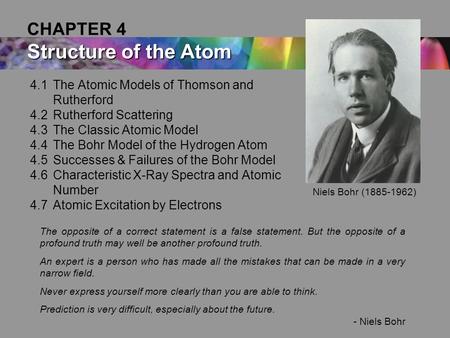 CHAPTER 4 Structure of the Atom