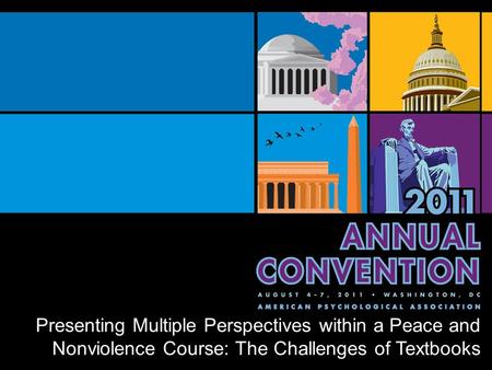 Presenting Multiple Perspectives within a Peace and Nonviolence Course: The Challenges of Textbooks.