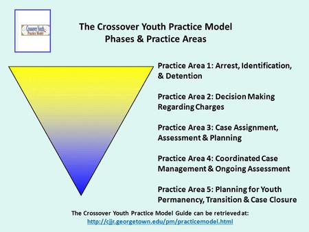 Practice Area 1: Arrest, Identification, & Detention Practice Area 2: Decision Making Regarding Charges Practice Area 3: Case Assignment, Assessment &