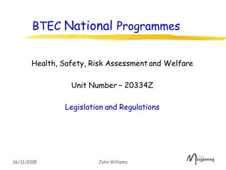 BTEC National Programmes