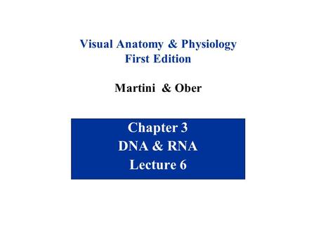 Visual Anatomy & Physiology First Edition Martini & Ober