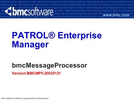 PATROL® Enterprise Manager