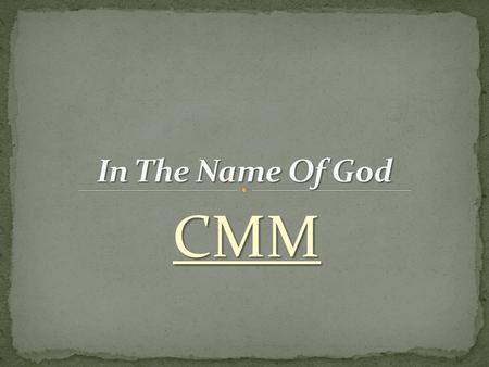 CMM. Understanding The CMM: The Coordinate System We use a coordinate system to describe the movements of a measuring machine. The coordinate system,