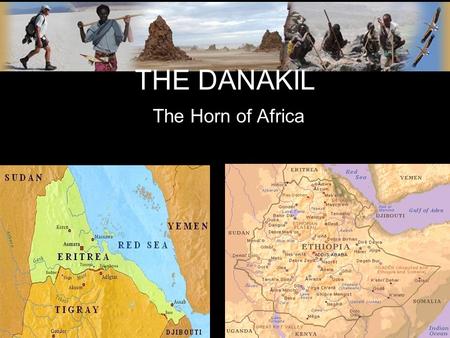 THE DANAKIL The Horn of Africa. WHO ARE THE DANAKIL? Cushite ethnic group residing in the Danakil Desert they prefer to be known as the Afar which means.