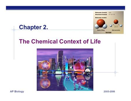 2005-2006 AP Biology Chapter 2. The Chemical Context of Life.