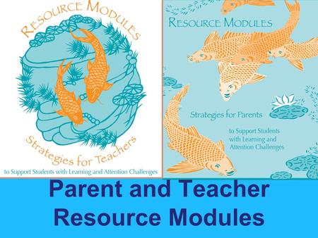 Parent and Teacher Resource Modules. Why are we here? Jan 2007 – HCPSS leaders and community members met to assess existing resources for students with.