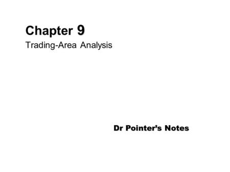 Trading-Area Analysis