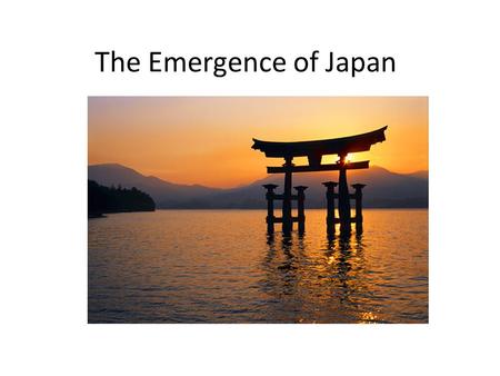 The Emergence of Japan. Geography of Japan Japan is located on an archipelago, which is a chain of islands. Its four main islands are: Hokkaido, Honshu,