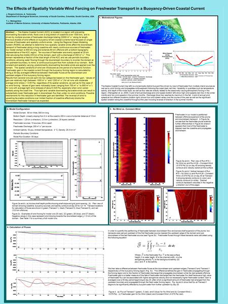 Abstract – The Alaska Coastal Current (ACC) is located in a region with prevailing downwelling favorable winds, flows over a long stretch of coastline.