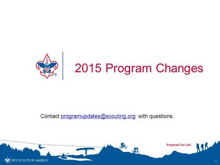 Contact with 2015 Program Changes 1.