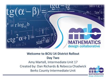 Welcome to BCIU 14 District Rollout