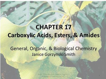 Carboxylic Acids, Esters, & Amides