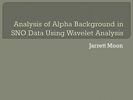 Analysis of Alpha Background in SNO Data Using Wavelet Analysis