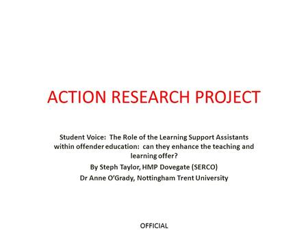 ACTION RESEARCH PROJECT