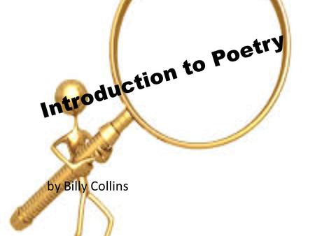 Introduction to Poetry