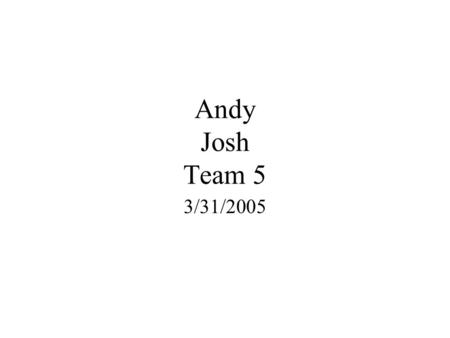 Andy Josh Team 5 3/31/2005. On the plots that we made we can see broad area of vertical motion caused by absolute vorticity advectionand.