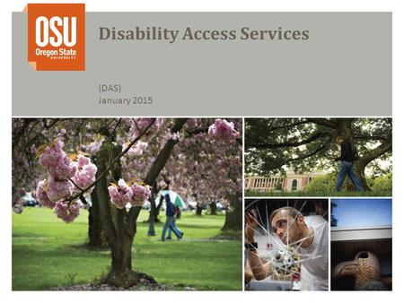 Disability Access Services (DAS) January 2015. Students Served by Disability Access Services Prevalence of Disability Over 900 DAS students in 2013-2014.