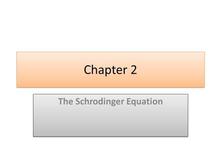 Chapter 2 The Schrodinger Equation.  wave function of a free particle.  Time dependent Schrodinger equation.  The probability density.  Expectation.