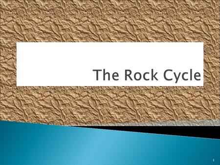 The Rock Cycle.