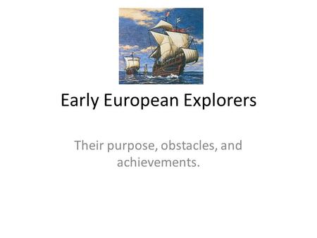 Early European Explorers