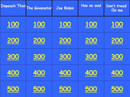 200 300 400 500 100 200 300 400 500 100 200 300 400 500 100 200 300 400 500 100 200 300 400 500 Impeach This! The GovenatorJoe Biden Has no soul Don’t.