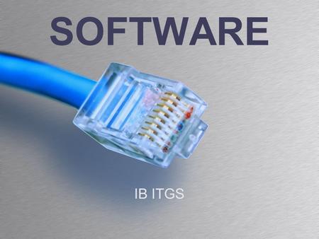 SOFTWARE IB ITGS. Application Software Word Processing: Using a computer to create, edit, and print documents. (insert text, delete text, copy, cut, paste,