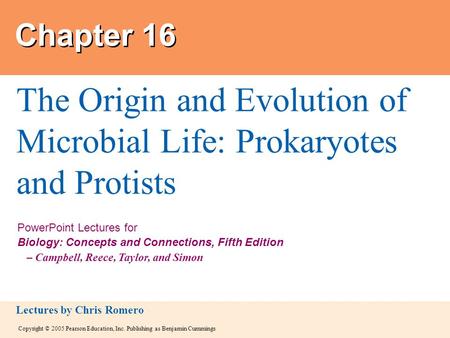 Copyright © 2005 Pearson Education, Inc. Publishing as Benjamin Cummings PowerPoint Lectures for Biology: Concepts and Connections, Fifth Edition – Campbell,