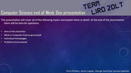 This presentation will cover all of the following topics and explain them in detail. At the end of the presentation there will be time for questions. Aims.